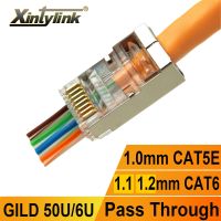 xintylink rj45 cat6 connector cat5e cat5 SFTP FTP STP ethernet cable plug ends rg45 network rj cat 6 metal shielded 20/50/100pcs