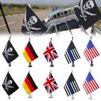 Chrome Black Motorcycle Motocross Rear Side Mount Flag For Harley Bobber Custom Luggage Rack Pole American Flag