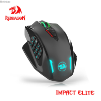 REDRAGON Impact Elite M913 RGB USB 2.4G เมาส์สำหรับเล่นเกมส์ไร้สาย16000 DPI 16ปุ่มตั้งโปรแกรมได้ตามหลักสรีรศาสตร์สำหรับเมาส์เล่นเกม PC Meimiao