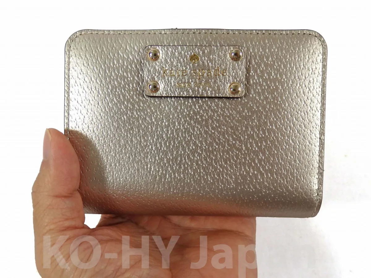 HCM]Ví Cầm Tay Nữ kiểu ngắn Kate Spade New York Ladys Wallet-light pink  silver 