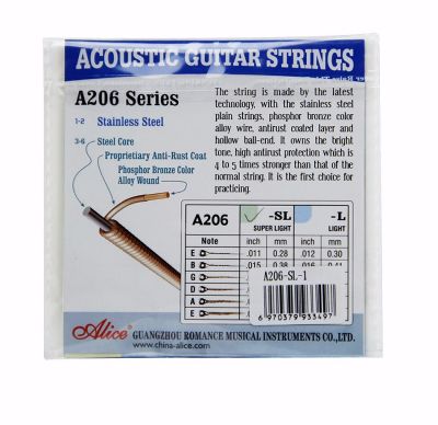 ：《》{“】= 10Pcs Alice A206 1-St Strings 011 Inch Steel Acoustic Guitar Strings Single E 1-St Strings