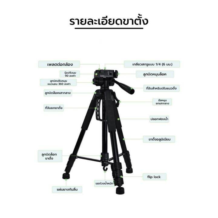 ขาตั้งกล้อง-gadgetverse-gv9580s-tripod-for-photo-and-video-black-ขาตั้งสมาร์ทโฟน-ขาตั้งมือถือ-อุปกรณ์เสริมถ่ายภาพ