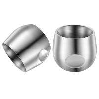 Stainless Steel Espresso Cups 2Pcs, Double Wall Insulated Unbreakable Tumbler Small Cup for Outdoor Picnics Party