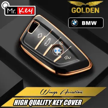 New TPU Car Key Case Golden Edge Holder Fob BMW F30 F31 F32 F34