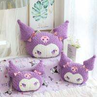 Sanrio purple Kuromi cartoon cute rose velvet little devil sleeping pillow girl gift sofa dormitory cushion Christmas gift