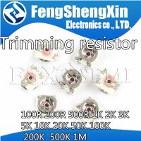 20pcs Trimming resistor 100R 200R 500R 1K 2K 3K 5K 10K 20K 50K 100K  200K  500K 1M ohm 3*3 smd Adjustable  3x3  potentiometer WATTY Electronics