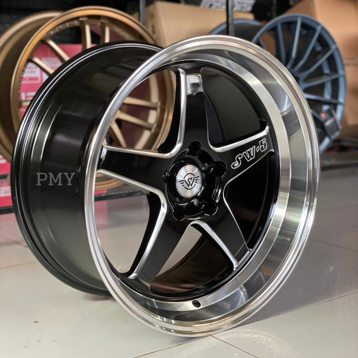 ล้อแม็กขอบ-18x9-5-et-22-5รูx114-3-ยี่ห้อ-showy-รุ่น-sw307-ราคาต่อ2วง-ลายเวล-ล้อเบา-สุดฮิต-ราคาพิเศษมีจำนวนจำกัด