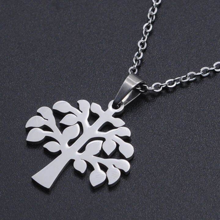 life-tree-stainless-steel-charm-necklace-for-women-fashion-jewelry-necklaces-wholesale-dainty-steel-necklaces-accept-oem-order