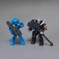 Mega Bloks HALO Escharum Vs Fred 2แพ็คของเล่นก่อสร้างตุ๊กตาขยับแขนขาได้ขนาดเล็ก