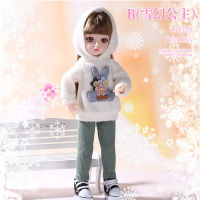 30cm BJD Doll Little Girl Cute Dress 15 Movable Jointed Dolls Princess Toys Fahion Dress Beauty BJD Hair DIY Toy Gift for Girls