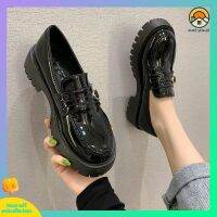 COD DSFGRTUTYIII close shoes for women school shoes with heels 35-43 large size womens shoes British leather shoes female students 41 versatile one-foot kick ins-heel 42