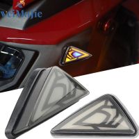 Universal Motorcycle 12V Turn Signal Moto Devil 39;s EyeTriangle Flush Mount Directional light Flow Mode LED Light Waterproof 2PCS