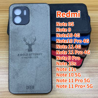 RTY เคสโทรศัพท์ผ้า Redmi Note ทนทานสำหรับ Redmi Note 11 Redmi Note 11S Redmi Note 11 Pro Plus Redmi Note 10 Redmi Note 10S Redmi Note 10S 10S Redmi Note 9 Redmi Note 9S 9 Pro เคสผ้าบางเฉียบลายกวางเอลก์ที่ครอบขวดลายกวาง