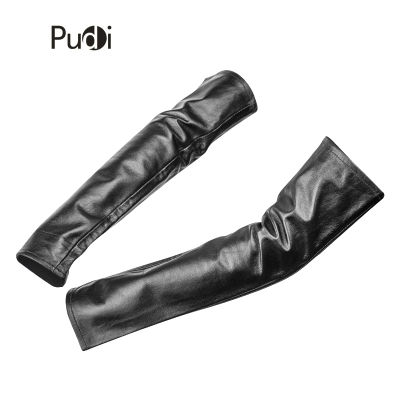 2021PUDI GL804 Womens Genuine Leather Black Arm Long Sleeve Sheep Leather 2018 Winter Fashion Gloves