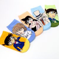 （A Beautiful） ผู้หญิง Conan ถุงเท้า Edogawa Rachel Moore อะนิเมะน่ารัก Kawaii ผู้หญิงถุงเท้าผ้าฝ้ายสั้น Sox ThinLadies SummerSokken