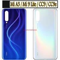 Oo2r-for Xiaomi Mi 9 lite Cover Panel Rear Door Housing Case with adhesive cc9e cc9 back glass For xiaomi mi A3