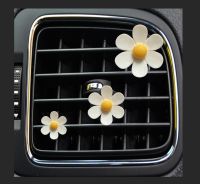 【DT】  hotCandy-colored Five-petal Flower Car Perfume Decorative Clip Daisy Car Air Conditioning Outlet Incense