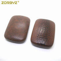 ZORBYZ หนังจระเข้สีน้ำตาลสไตล์ผู้โดยสารด้านหลังเบาะนั่งดูด8ถ้วยดูด Pillion Pad สำหรับ Harley Dyna Softail