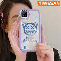 YIWESAN เคสสำหรับ Realme C20 C11 C20A C11 2020 Narzo เคส50i ลายการ์ตูนนิ่มกันกระแทกเคสมือถือใสใหม่เคสป้องกันเลนส์กล้องถ่ายรูปปิศาจน้อยน่ารักปลอกซิลิโคนใส