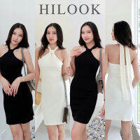 มินิเดรสผูกคอทรงเอ Cathy Dress ป้าย Hilook ถ73