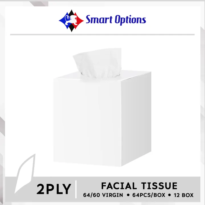 Facial Tissue Upright 2 PLY 64pcs WHITE Virgin Lazada PH