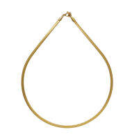 2021 Hot Selling 18k Gold Plated Herringbone Chain Choker Necklaces for Women Statement Chain on the Neck for Female