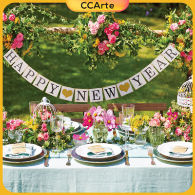 สุขสันต์วันปีใหม่ CCArte กระดาษเขียนจดหมายของตกแต่งแบบแขวนป้ายอักษร3เมตร