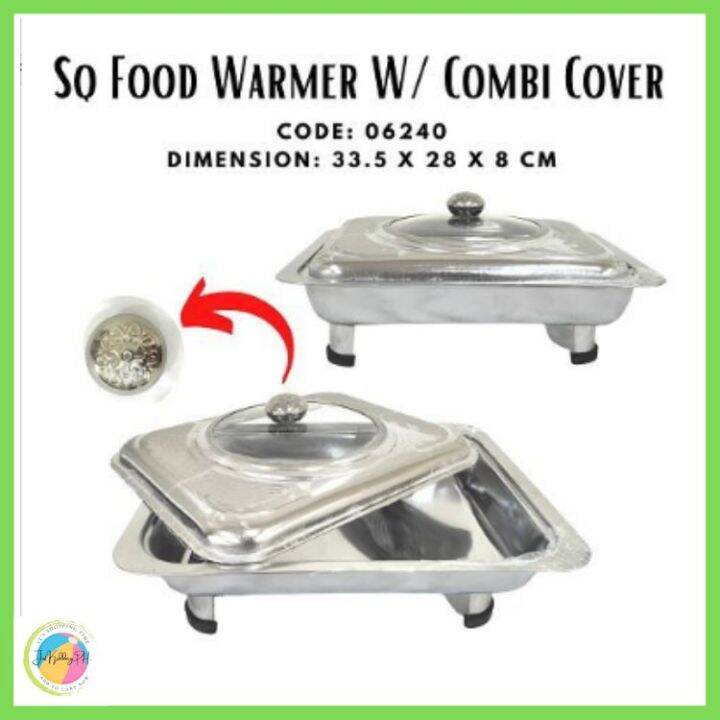 SQ FOOD WARMER W/ COMBI COVER/FOOD WARMER WITH COVER/STAINLESS FOOD