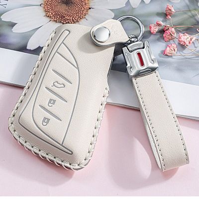 For Lexus UX ES UX200 Ux250h ES200 Es300h ES350 US200 Us260h Leather Car Remote Key Case  Cover Holder Smart Keychain Pink New