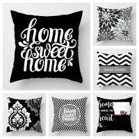 Nordic Black Sweet Home Pillowcase Home Decoration Living Room Sofa Decoration Pillowcase 40x40 Car Cushion Cover 50x50 60x60