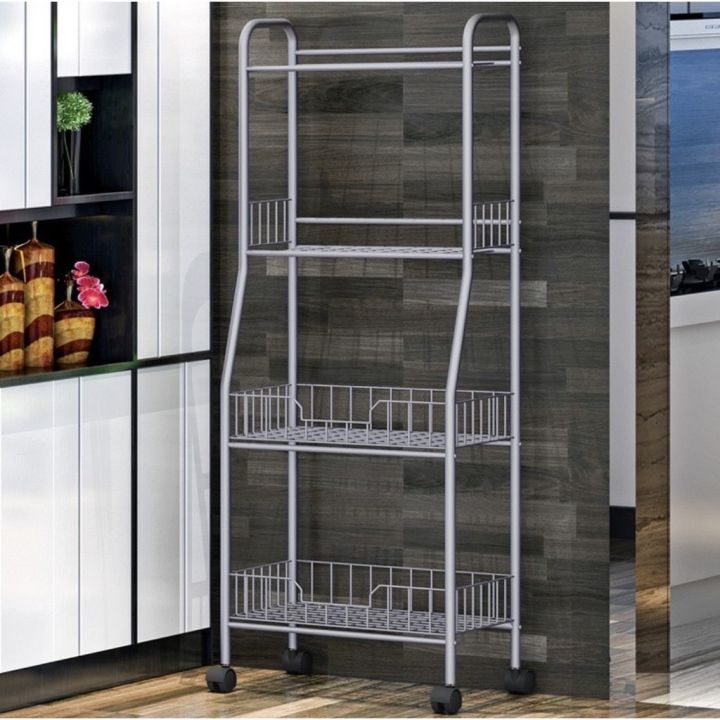 drawer-ชั้นวางของสแตนเลส-diy-ชั้นวางอเนกประสงค์-4-ชั้น-ล้อเลื่อนหมุนได้-360-องศา-ชั้นวางของในครัว-x