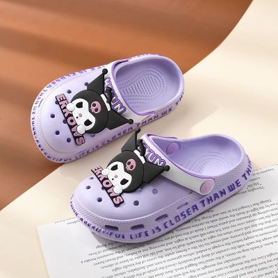 【Hot Sale】 Childrens hole shoes summer girls baby new Kulomi sandals and slippers middle big children non-slip beach