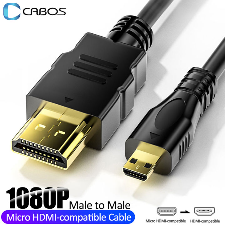 ไมโคร-hdmi-เข้ากันได้กับ-hdmi-เข้ากันได้สายเคเบิลอะแดปเตอร์1080p-micro-hdmi-ตัวเชื่อมต่อสายเคเบิลที่เข้ากันได้กับทีวีกล้องแล็ปท็อป-ps3-x