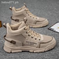 COD SDFGDERGRER ready stock❡♣☃Martin boots men spring tooling boots British casual shoes men Korean version of the trend of all-match canvas shoes high-top sneakers for men