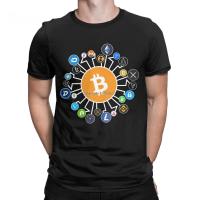 Bitcoin Blockchain Crypto Cryptocies T เสื้อผู้ชายผ้าฝ้ายเสื้อยืดตลก Tees Tops Harajuku Streetwear เสื้อยืดคุณภาพสูง