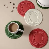 【CW】 Silicone Coaster Round Resistant Rubber Cup Table Drink Mug Holder