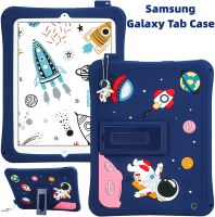 Samsung Galaxy Tab A 8.0กรณี2019 SM T290/T295/T297 Tab A8 X200/X205 Kickstand กันกระแทกน้ำหนักเบา Spaceman การ์ตูนสำหรับ Galaxy Tab A7 S6 Lite P610/P615/T220/T225