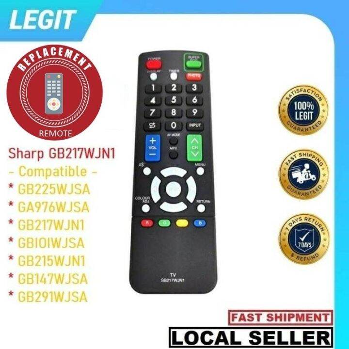 SHARP ledlcd Remote Control Replacement (GB217WJN1) การเปลี่ยน RML1046