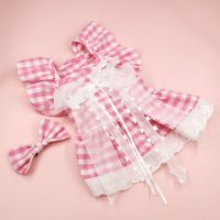 2023 Dog Clothes Daisy Puppy Dress for Small Dogs Lace Bowknot Plaid Princess Wedding Dress for Pomeranian South Korea New Work Dresses
