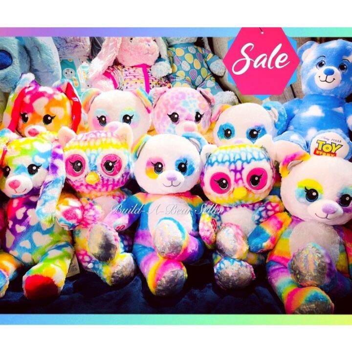 ตุ๊กตาหมีสีรุ้ง-บิ้วอะแบร์-build-a-bear-new-collection-2020-รุ่นใหม่ออกปีล่าสุด-มือสอง-rainbow-friends