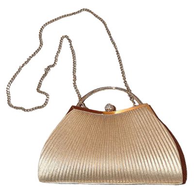 Women Diamond Evening Clutch Purse Wedding Designer Handbag Pleated New Gold Hand Bag Chain Shoulder Bag