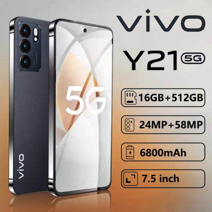 รับประกัน 1 ปี】ของแท้100% Viv0 Y21 5G 7.5นิ้ว โทรศัพท์มือถือ รองรับ2ซิม  Smartphone 4G/5G โทรศัพท์สมา แรม16Gb รอม512Gb โทรศัพท์ถูกๆ Android12.0  มือถือ Mobile Phone ส่งฟรี มือถือราคาถูกๆ โทรศัพท์สำห รับเล่นเกม โทรสับราคาถูก  โทรศัพท์ ถูกๆ ดี V23 5G มือ ...