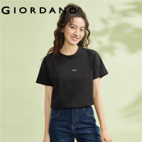 GIORDANO ผู้หญิง เสื้อยืดคอกลมแขนสั้นคอกลมปักลายสัตว์ผ้าฝ้ายถัก Free Shipping 05393385