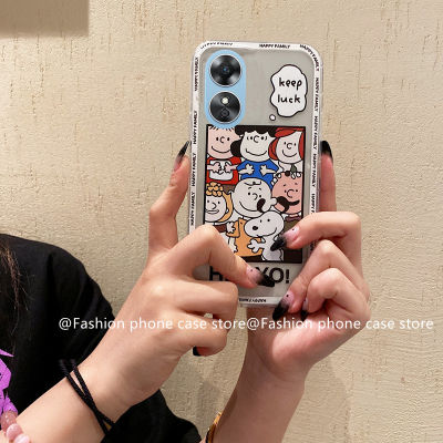 Phone Case เคส OPPO A38 4G ลายการ์ตูนน่ารักเคสโทรศัพท์ครอบครัวสนูปี้ OPPOA38 4G ราคาไม่แพงซิลิโคนซองนุ่มใส2023