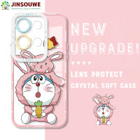 Jinsouwe เคสโทรศัพท์สำหรับ OPPO Reno8 Pro 5G,เคสเคสโทรศัพท์ลายการ์ตูนโดราเอมอนคริสตัลเคสด้านหลังยางแบบนิ่ม