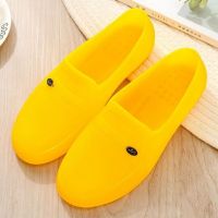 [COD] Labor insurance shoes mens wholesale construction site farmers work yellow plastic non-slip tendon kitchen rain boots