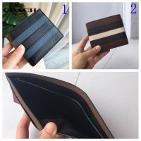 short purse male fashion striped color matching wallet multi-card leather large capacity new 24649