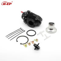 R-EP SQV 4 Turbo Blow Off Valve แบบดึงอลูมิเนียม SSQV BOV พร้อมอะแดปเตอร์สีดำ