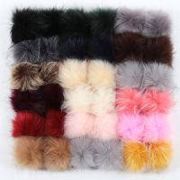 12PC Coloful 10cm False Hairball Hat Ball Pompom Fake Fox Fur Hat Ball Pom Pom DIY Handmade Clothing Knitted Hat Accessories