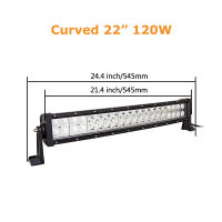 21 32 42 52 inch curved led light bar 120W 180W 240W 300W COMBO dual row Driving Offroad Car Tractor Truck 4x4 SUV ATV 12V 24V